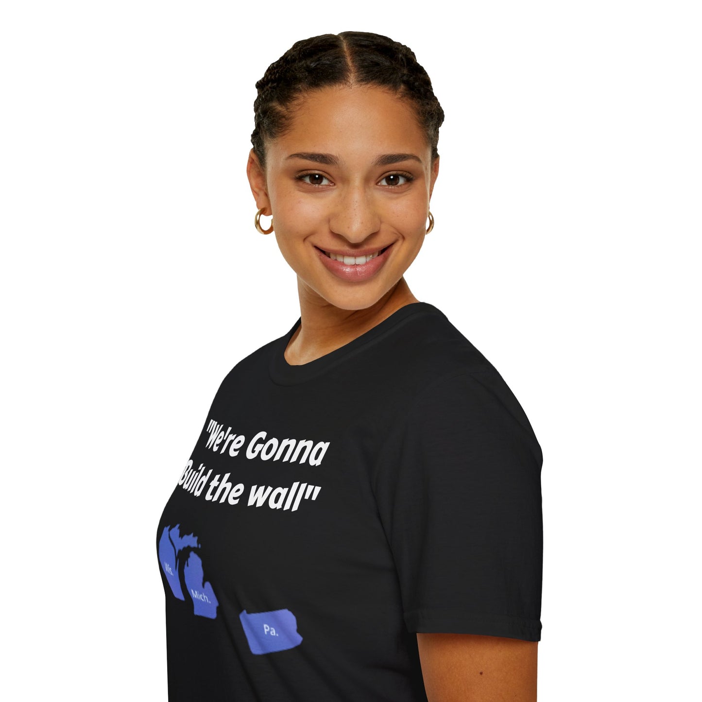 "We're gonna build the wall" Blue wall T - shirt